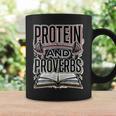 Protein And Proverbs Protein Workout Wisdom Book Lover Gym Graphic Print Coffee Mug Gifts ideas