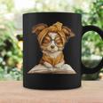 Puppy Open Book Reading Dog Lover Graphic Portrait Round Graphic Print Coffee Mug Gifts ideas