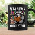Well Read & Slightly Feral Raccoon Book Lover Graphic Graphic Print Coffee Mug Gifts ideas