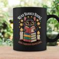 Read Banned Books Gain Forbidden Knowledge Cute Cat Reader Graphic Print Coffee Mug Gifts ideas