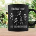Read Banned Books Gain Forbidden Knowledge Skeletons Graphic Print Coffee Mug Gifts ideas