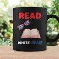 Read Blue Patriotic Book Lover Girls Independence Graphic Print Coffee Mug Gifts ideas