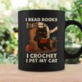 Read Books Crochet & Pet Lazy Cat Coffee Graphic Print Coffee Mug Gifts ideas