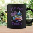 Read More Books Floral Book Reader Art Reading Lover Quote Graphic Print Coffee Mug Gifts ideas