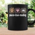 Read Books Leopard Print Women Girls Kids Peace Love Reading Graphic Print Coffee Mug Gifts ideas
