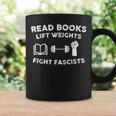 Read Books Lift Weights Fight Fascists Women Retro Men Graphic Print Coffee Mug Gifts ideas