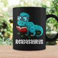 Readasaurus Reading Dinosaur Bookworm Book Reader Meme Graphic Print Coffee Mug Gifts ideas