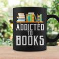 Reader & Library Apparel Addicted To Books Book Lover Graphic Print Coffee Mug Gifts ideas