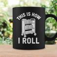 Reader Librarian Library This Is How I Roll Book Cart Meme Graphic Print Coffee Mug Gifts ideas