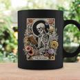 The Reader Tarot Card Skeleton Reading Book Graphic Print Coffee Mug Gifts ideas
