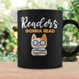 Readers Gonna Read Cat & Book Lover Graphic Print Coffee Mug Gifts ideas