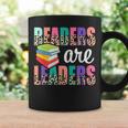 Readers Are Leaders Boho Leopard Book Lover Back To School Graphic Print Coffee Mug Gifts ideas