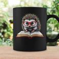 Reading Book Hedgehog Graphic Print Coffee Mug Gifts ideas