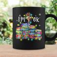 Reading Books I'm Ok National Book Lovers Lights Christmas Graphic Print Coffee Mug Gifts ideas