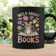 Reading Enthusiast Book Lover Tiger Cute Flowers Graphic Print Coffee Mug Gifts ideas
