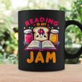 Reading Is My Jam Book Lover Kids Teacher Graphic Print Coffee Mug Gifts ideas