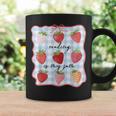 Reading Is My Jam Preppy Stawberry Bookworm Book Lover Nerd Graphic Print Coffee Mug Gifts ideas