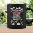 Reading Just A Girl Who Loves Books Graphic Print Coffee Mug Gifts ideas