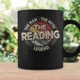 The Reading Legend Retro Books Men Reading Graphic Print Coffee Mug Gifts ideas