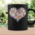 Reading Library Books Lover Heart Librarian Awesome Cute Graphic Print Coffee Mug Gifts ideas