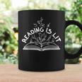 Reading Is Lit Book Lover Reading Teacher Men Women Kids Graphic Print Coffee Mug Gifts ideas