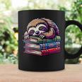 Reading Muffler Sloth On Stack Of Books Graphic Print Coffee Mug Gifts ideas