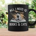 Reading All I Need Is Books & Cats Graphic Print Coffee Mug Gifts ideas Reading All I Need Is Books & Cats Graphic Print Coffee Mug Gifts ideas