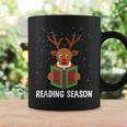 Reading Season Christmas Reindeer Bookworm Book Reader Graphic Print Coffee Mug Gifts ideas Reading Season Christmas Reindeer Bookworm Book Reader Graphic Print Coffee Mug Gifts ideas