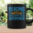 Reading Is My Superpower Read Books Lover Womens Mens Graphic Print Coffee Mug Gifts ideas