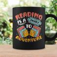 Reading Is A Ticket To Adventure Book Library Themed Graphic Print Coffee Mug Gifts ideas