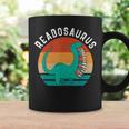 Readosaurus Reading Book Dino Fossils Dinsosaur Graphic Print Coffee Mug Gifts ideas