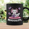 Readsalotl Axolotl Kawaii Anime Book Lover Reading Graphic Print Coffee Mug Gifts ideas