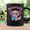Readsolotl Axolotl Reading Book Bookworm Bookish Girls Kids Graphic Print Coffee Mug Gifts ideas