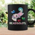 Readsolotl Axolotls Funny Kids Reading Fish Books Lizard Graphic Print Coffee Mug Gifts ideas
