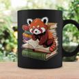 Red Panda Reading Book Animal Bookworm Graphic Print Coffee Mug Gifts ideas