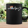 Red Panda Reading Book Heartbeat Graphic Print Coffee Mug Gifts ideas