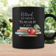 Retired But Forever A Teacher At Heart Vintage Books & Apple Graphic Print Coffee Mug Gifts ideas