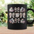 Retro Coquette Bows Book Coffee Bookworm Librarian Book Nerd Graphic Print Coffee Mug Gifts ideas