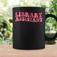 Retro Groovy Library Assistant Librarian Reader Books Graphic Print Coffee Mug Gifts ideas