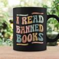 Retro I Read Banned Books Shirt Graphic Print Coffee Mug Gifts ideas