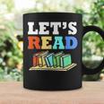 Retro Reading Teacher Book Lover Let's Read Graphic Print Coffee Mug Gifts ideas