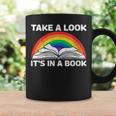 Retros Vintage Rainbow Take a Look It's In a Book Reading Graphic Print Coffee Mug Gifts ideas Retros Vintage Rainbow Take a Look It's In a Book Reading Graphic Print Coffee Mug Gifts ideas
