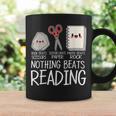 Rock Paper Scissors Nothing Beats Reading Book Lover Humor Graphic Print Coffee Mug Gifts ideas