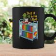 This Is How I Roll Rainbow Book Cart Queer Bookish Graphic Print Coffee Mug Gifts ideas