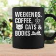 Weekends Coffee Cats And Books Graphic Print Coffee Mug Gifts ideas