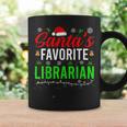 Santa's Favorite Librarian Cute Book Lover Christmas Graphic Print Coffee Mug Gifts ideas