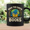 Save Earth It´s Only Planet With Books Reading Earth Day Graphic Print Coffee Mug Gifts ideas