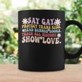 Say Gay Protect Trans Kids Read Banned Books LGBT Groovy Graphic Print Coffee Mug Gifts ideas