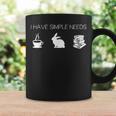 I Have Simple Needs Bunny Coffee Rabbit Books Graphic Print Coffee Mug Gifts ideas