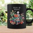 Skeleton Read In Peace Books And Plants Lover Bookworm Graphic Print Coffee Mug Gifts ideas